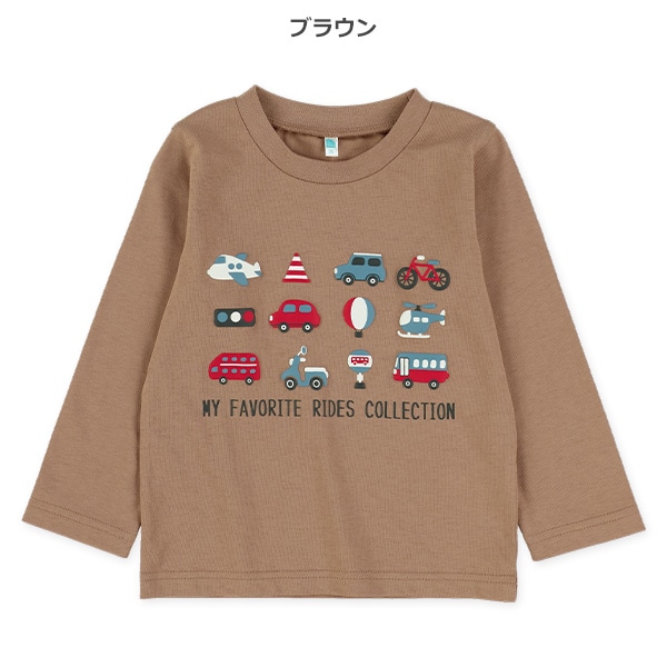 発泡プリント長袖Tシャツ