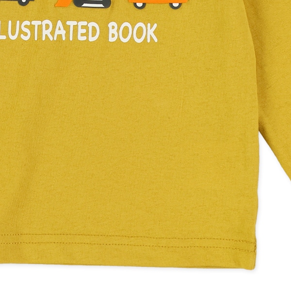 発泡プリント長袖Tシャツ