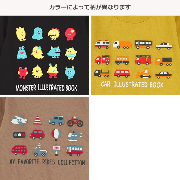 発泡プリント長袖Tシャツ