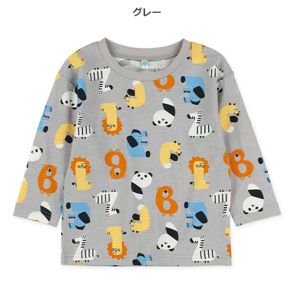 アニマル総柄長袖Tシャツ
