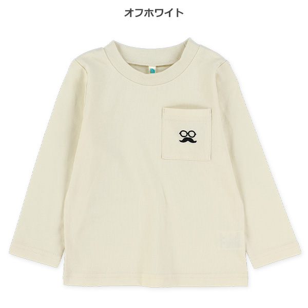ポケット刺繍長袖Tシャツ
