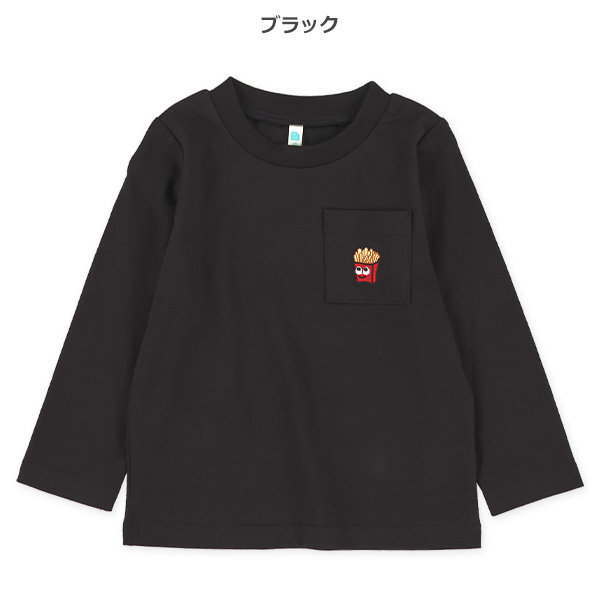 ポケット刺繍長袖Tシャツ