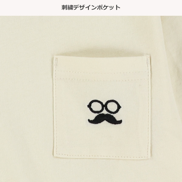 ポケット刺繍長袖Tシャツ