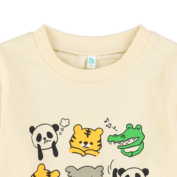 アニマルフェイスミックス長袖Tシャツ