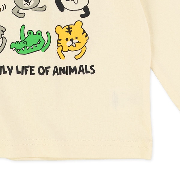 アニマルフェイスミックス長袖Tシャツ