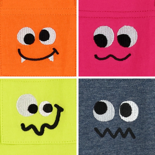 ポケット刺繍長袖Tシャツ（フェイス）