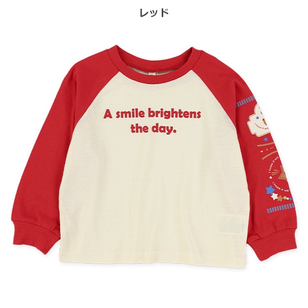 袖ワッペン風ラグラン長袖Tシャツ | 西松屋オンラインストア