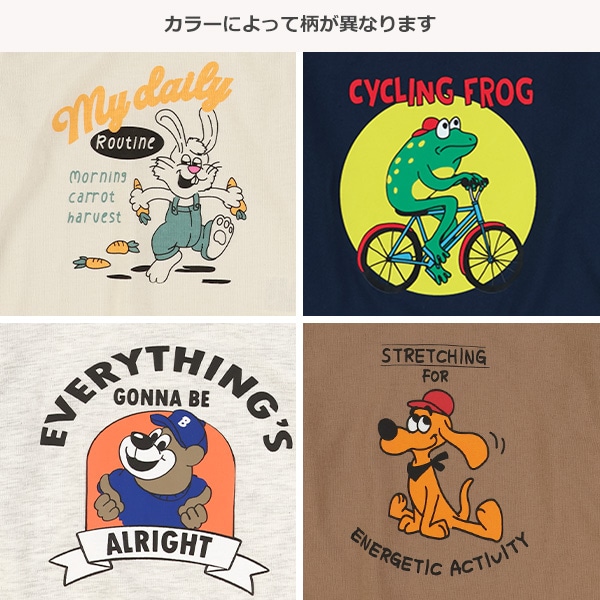 アメカジ柄コミック長袖Tシャツ