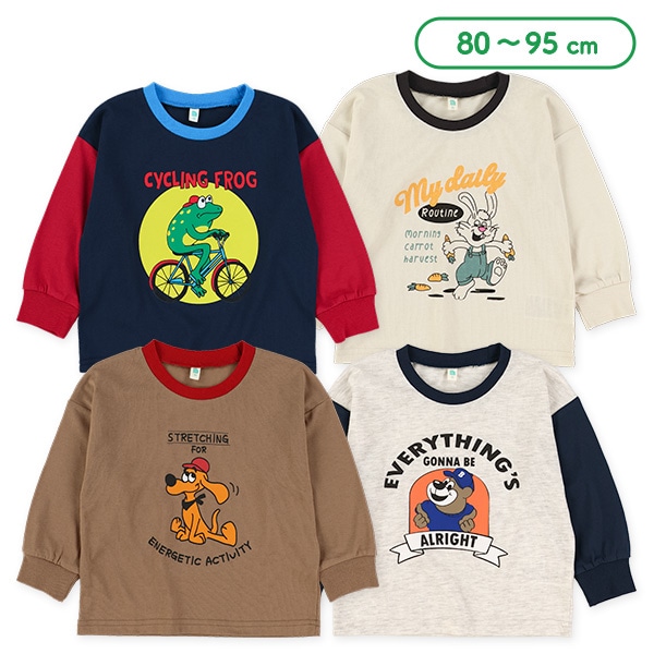 アメカジ柄コミック長袖Tシャツ
