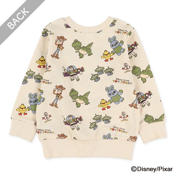 裏毛レトロ柄薄手トレーナー（トイ・ストーリー）