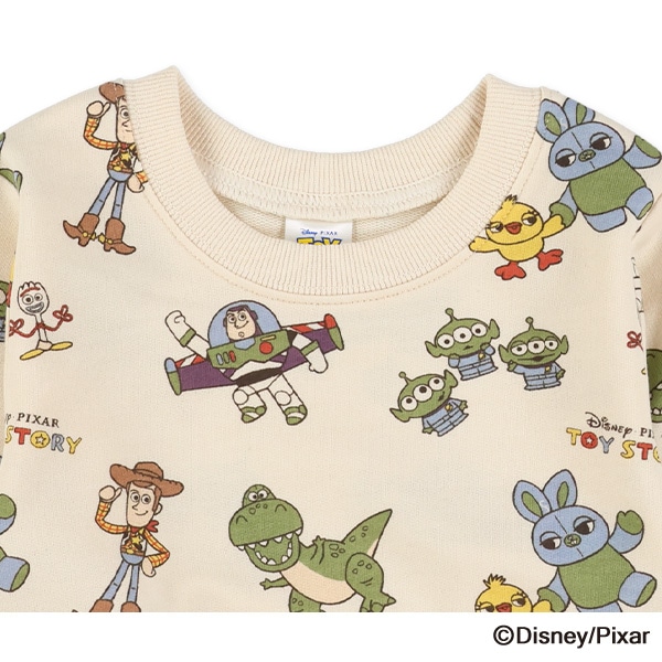 裏毛レトロ柄薄手トレーナー（トイ・ストーリー）