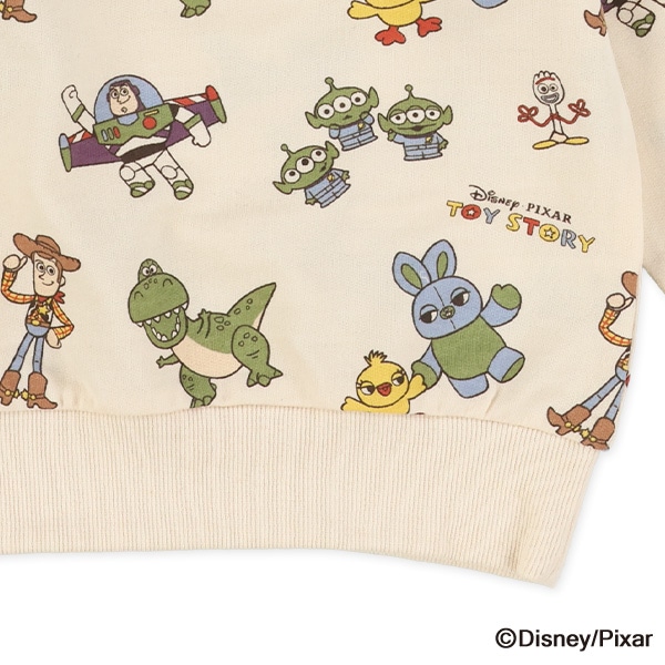 裏毛レトロ柄薄手トレーナー（トイ・ストーリー）