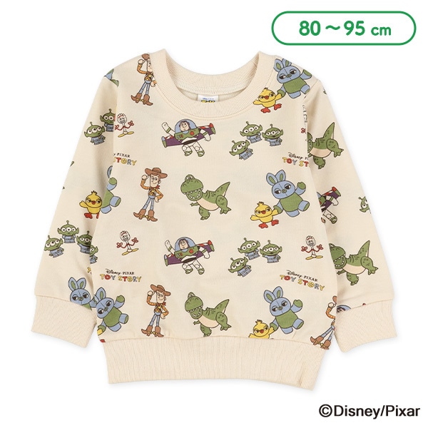 裏毛レトロ柄薄手トレーナー（トイ・ストーリー）