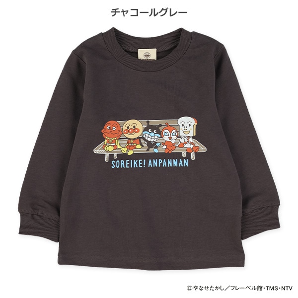 裏毛プリント薄手トレーナー（アンパンマン）