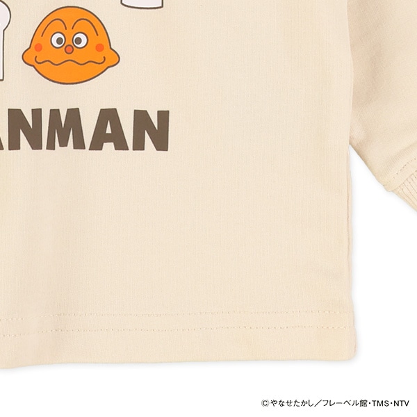 裏毛プリント薄手トレーナー（アンパンマン）