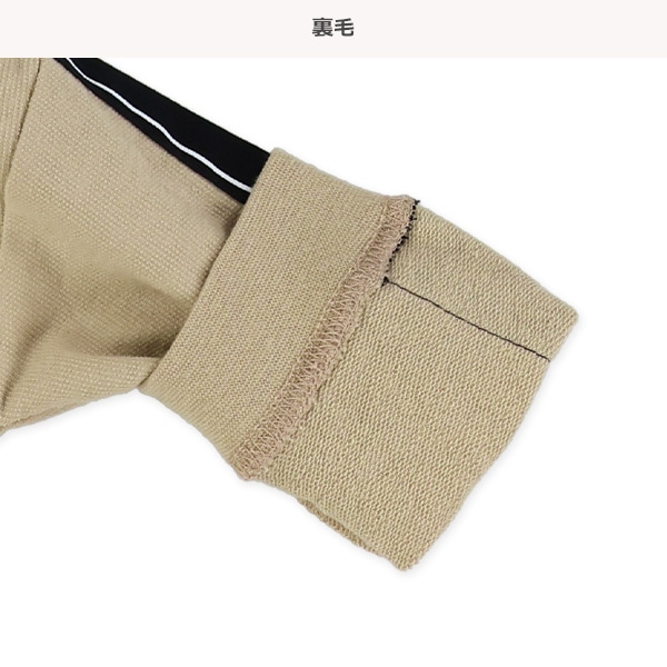 裏毛のりもの刺繍袖プリント薄手トレーナー