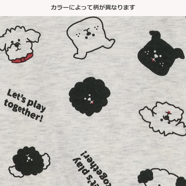 裏毛汽車・いぬ総柄トレーナー