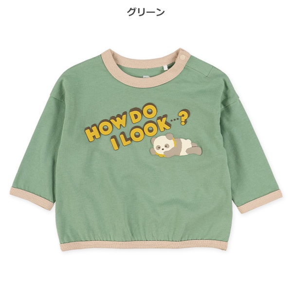 発泡プリントアニマル長袖Tシャツ