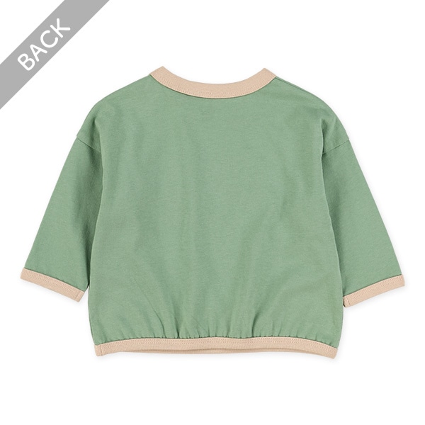 発泡プリントアニマル長袖Tシャツ