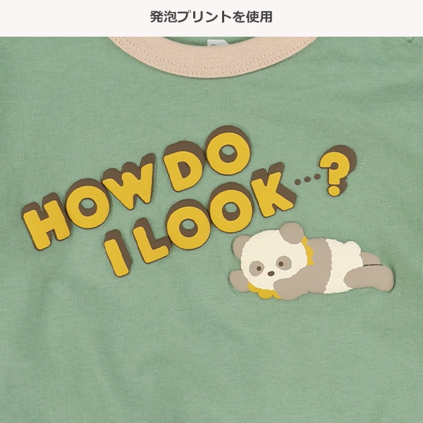 発泡プリントアニマル長袖Tシャツ