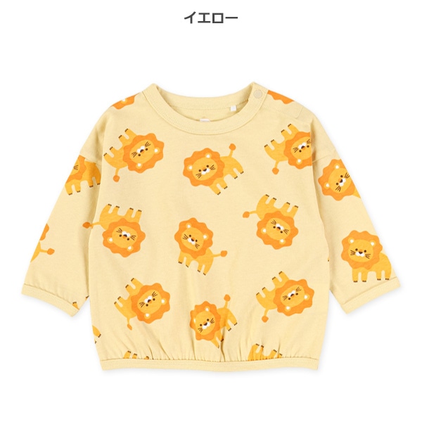 どうぶつ総柄長袖Tシャツ