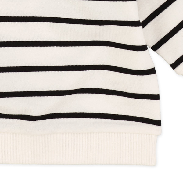 裏毛ボーダートレーナー