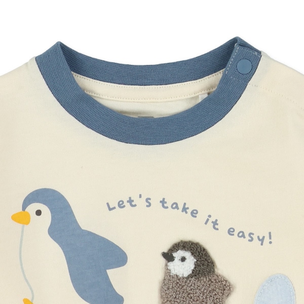 刺繍アニマル長袖Tシャツ