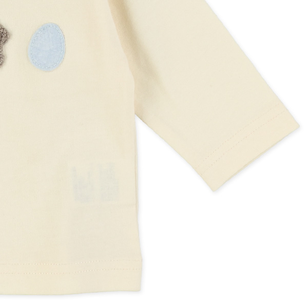 刺繍アニマル長袖Tシャツ