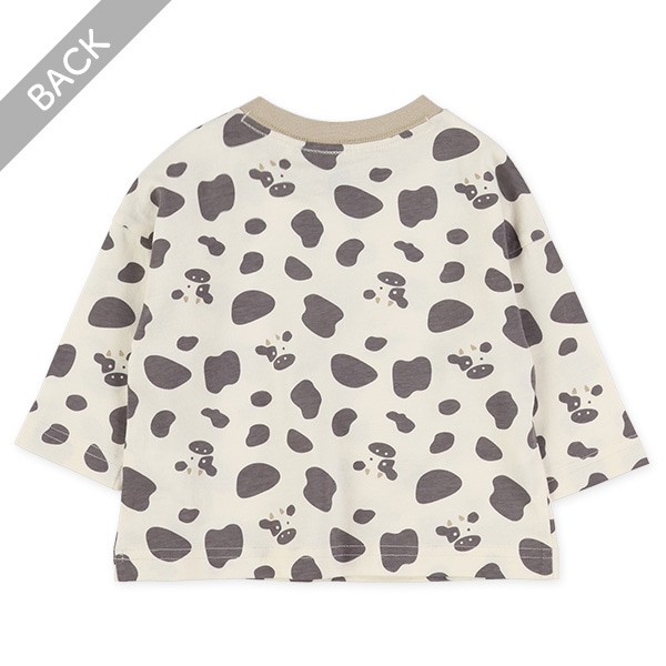 うし総柄長袖Tシャツ
