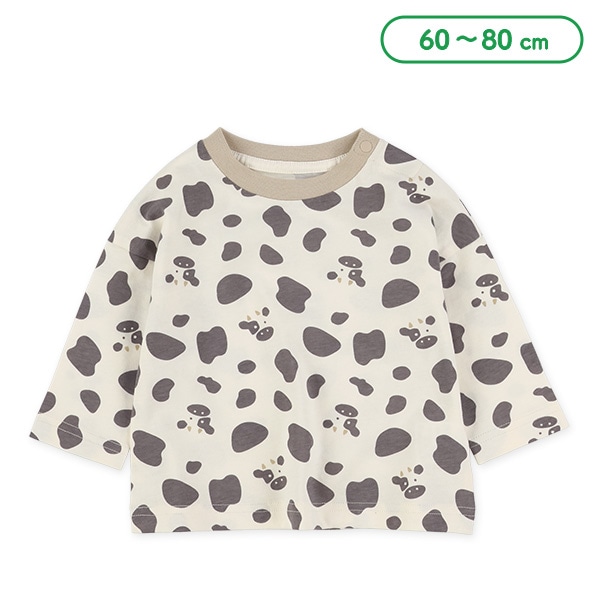 うし総柄長袖Tシャツ