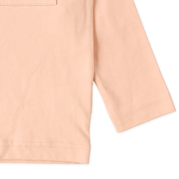 胸ロゴポケット付きワイド長袖Tシャツ