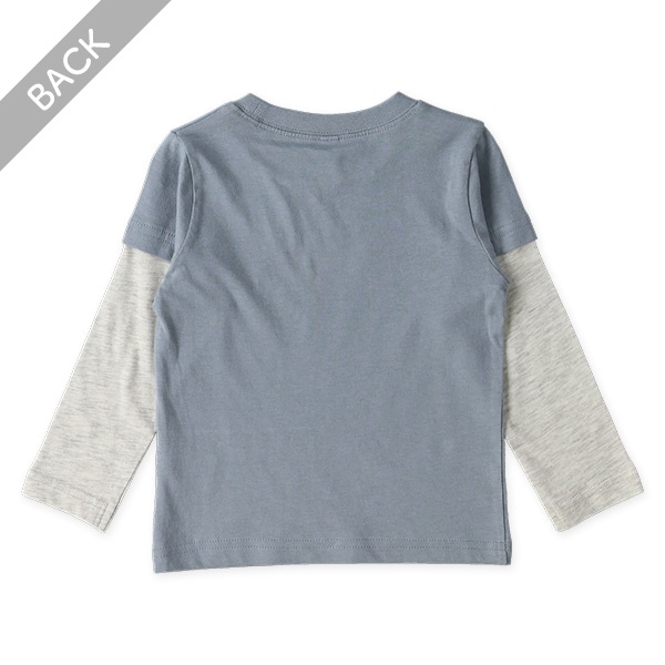 スニーカーロゴレイヤード風長袖Tシャツ