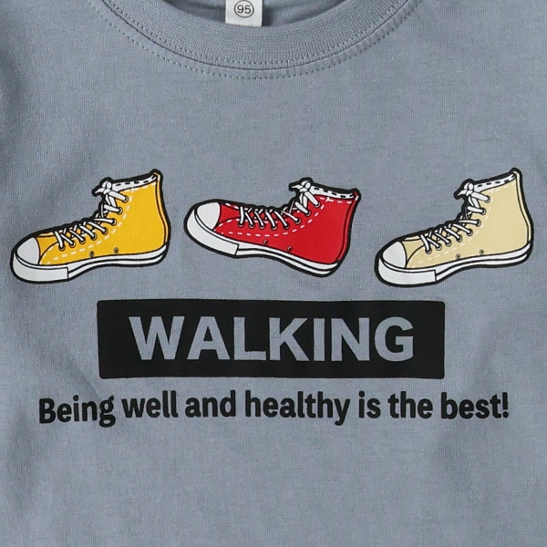 スニーカーロゴレイヤード風長袖Tシャツ