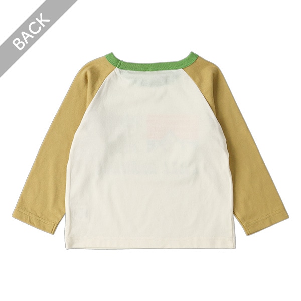 山柄ラグラン長袖Tシャツ