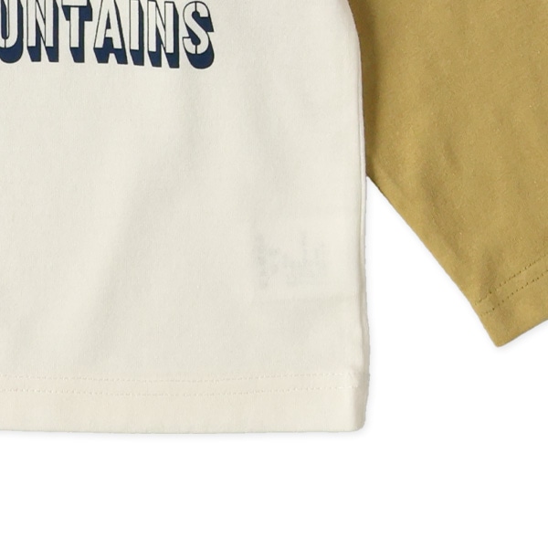 山柄ラグラン長袖Tシャツ