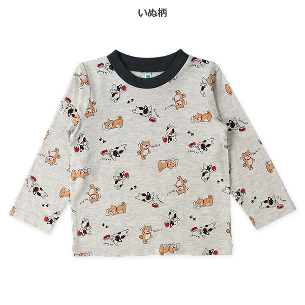 パン・いぬ総柄長袖Tシャツ