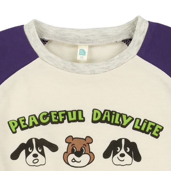 くま・いぬラグラン長袖Tシャツ