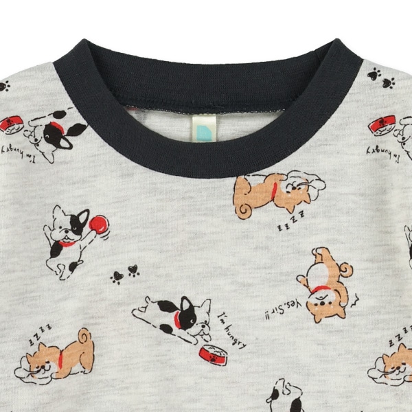 パン・いぬ総柄長袖Tシャツ