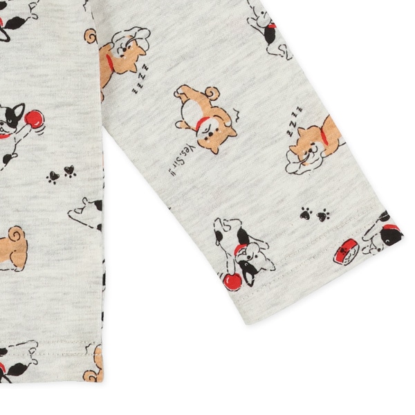 パン・いぬ総柄長袖Tシャツ