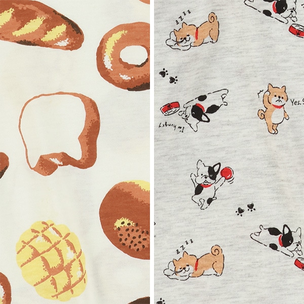 パン・いぬ総柄長袖Tシャツ