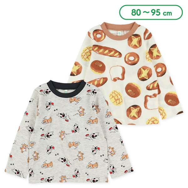 パン・いぬ総柄長袖Tシャツ