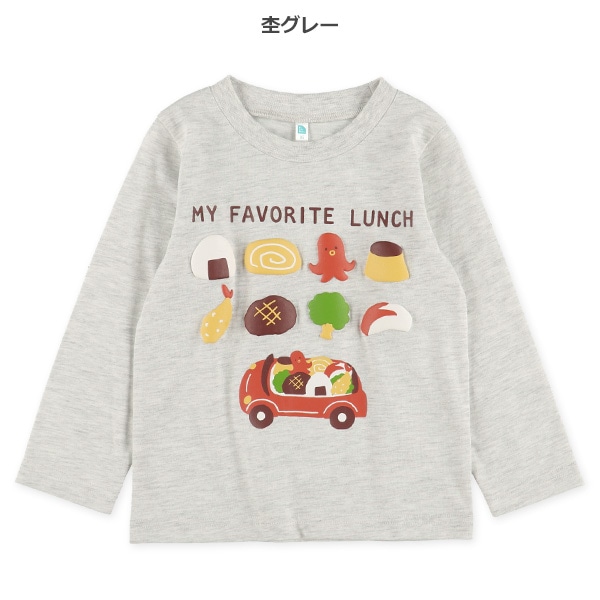 発泡プリント長袖Tシャツ