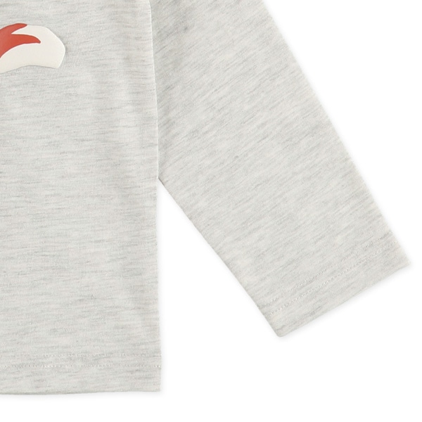 発泡プリント長袖Tシャツ