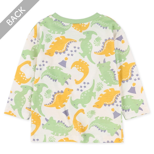カラフル恐竜長袖Tシャツ