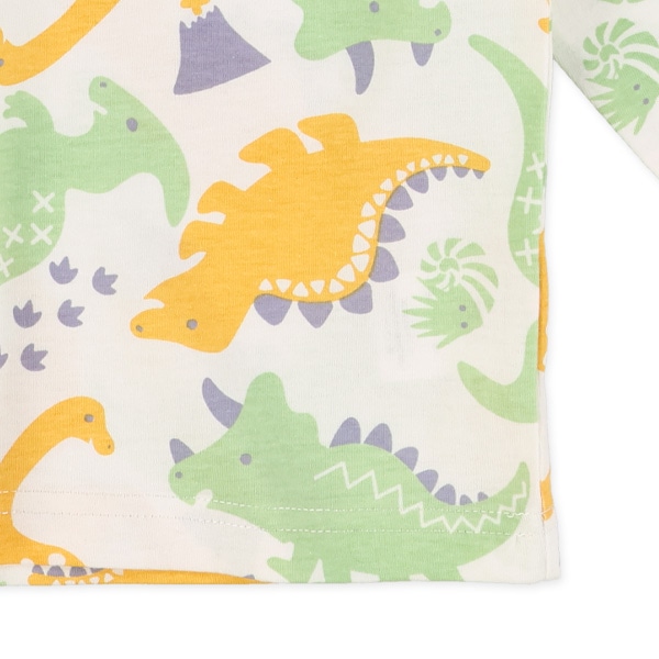 カラフル恐竜長袖Tシャツ