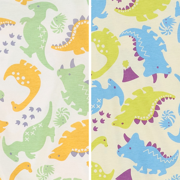 カラフル恐竜長袖Tシャツ