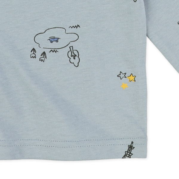 おでかけモチーフ総柄長袖Tシャツ