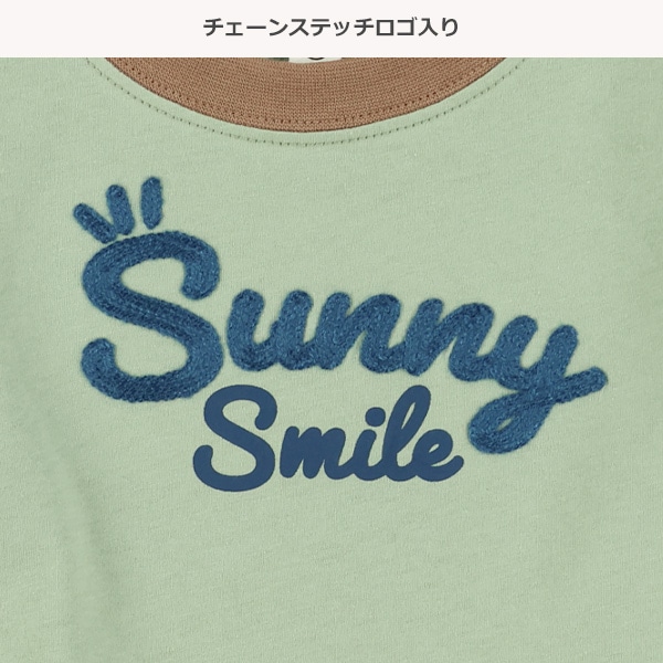 チェーンステッチロゴ長袖Tシャツ