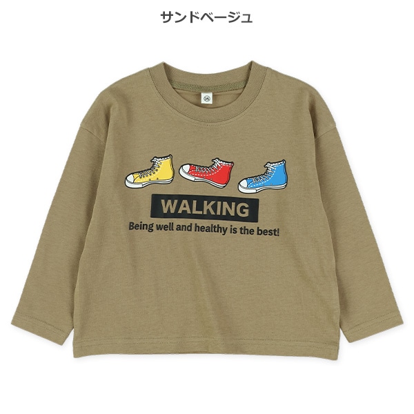 スニーカーロゴ長袖Tシャツ