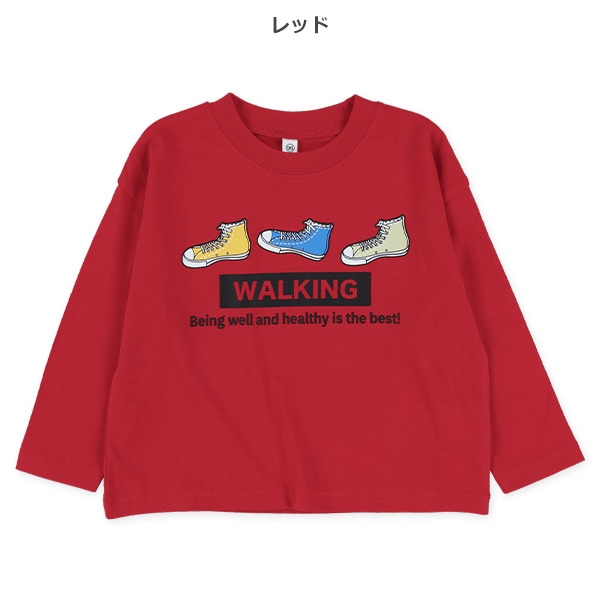 スニーカーロゴ長袖Tシャツ